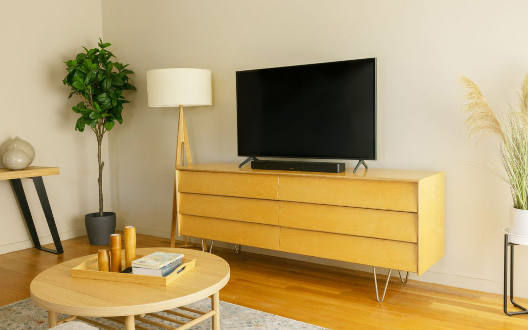 Sound system setup in home.